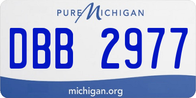 MI license plate DBB2977