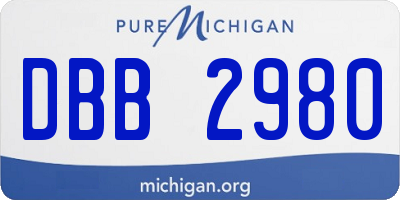 MI license plate DBB2980