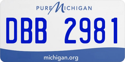 MI license plate DBB2981