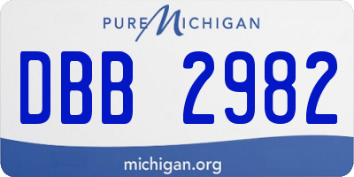 MI license plate DBB2982