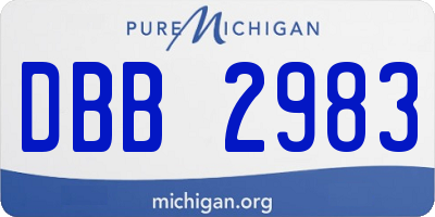 MI license plate DBB2983