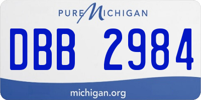 MI license plate DBB2984