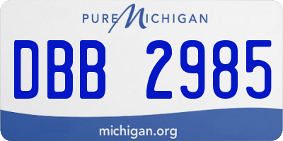 MI license plate DBB2985