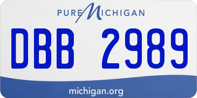MI license plate DBB2989