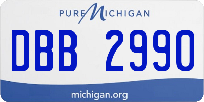 MI license plate DBB2990