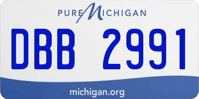 MI license plate DBB2991