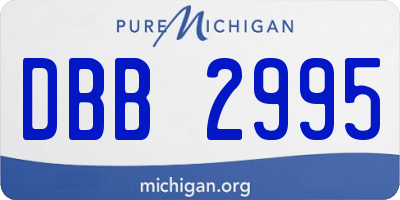 MI license plate DBB2995