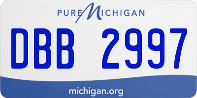 MI license plate DBB2997