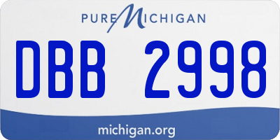MI license plate DBB2998