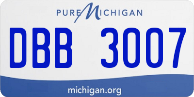 MI license plate DBB3007