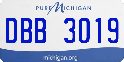 MI license plate DBB3019