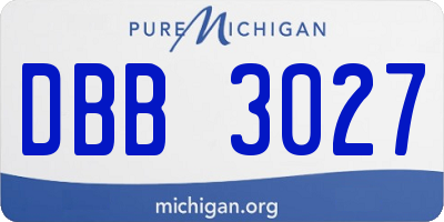 MI license plate DBB3027