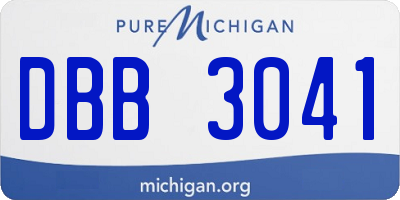 MI license plate DBB3041