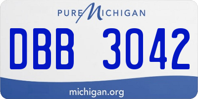 MI license plate DBB3042