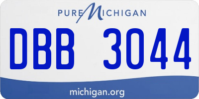 MI license plate DBB3044