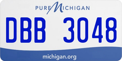 MI license plate DBB3048