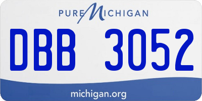 MI license plate DBB3052