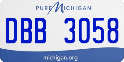 MI license plate DBB3058