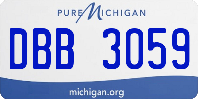 MI license plate DBB3059