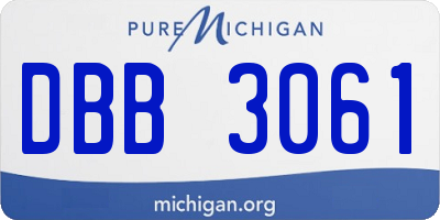 MI license plate DBB3061