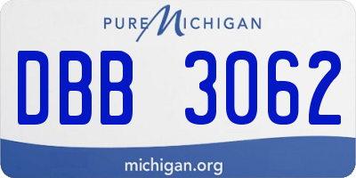 MI license plate DBB3062