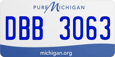MI license plate DBB3063