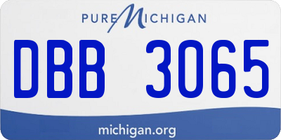 MI license plate DBB3065