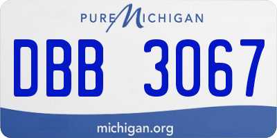MI license plate DBB3067