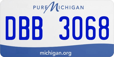 MI license plate DBB3068