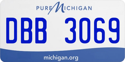 MI license plate DBB3069