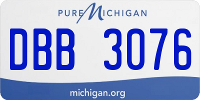 MI license plate DBB3076