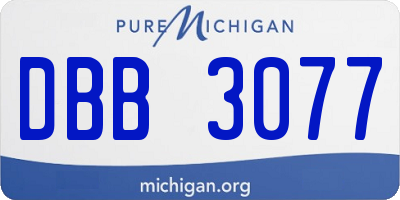 MI license plate DBB3077