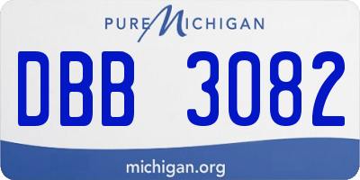 MI license plate DBB3082