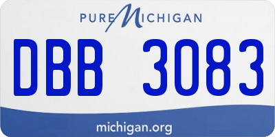 MI license plate DBB3083