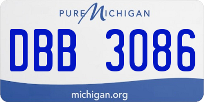 MI license plate DBB3086