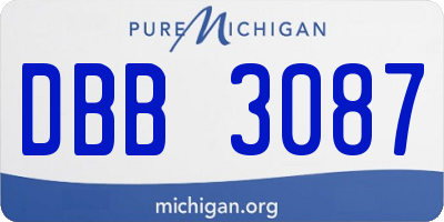 MI license plate DBB3087