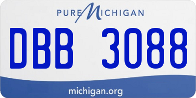 MI license plate DBB3088