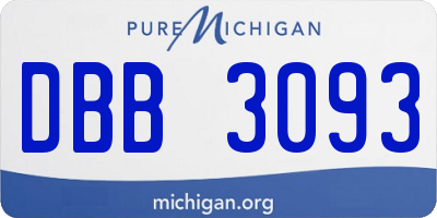 MI license plate DBB3093