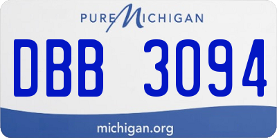 MI license plate DBB3094