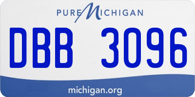 MI license plate DBB3096