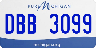 MI license plate DBB3099