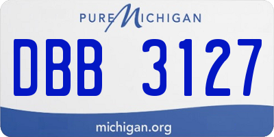 MI license plate DBB3127