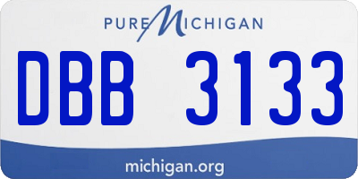 MI license plate DBB3133