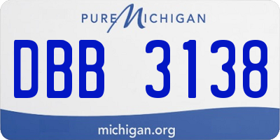 MI license plate DBB3138