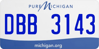 MI license plate DBB3143