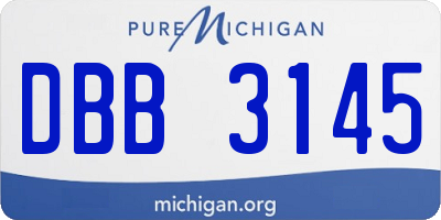 MI license plate DBB3145