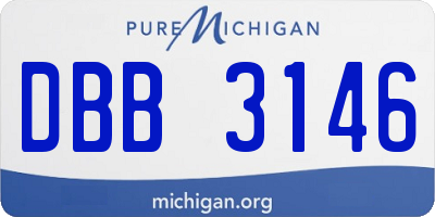MI license plate DBB3146