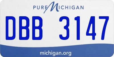 MI license plate DBB3147