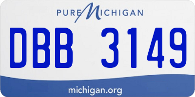 MI license plate DBB3149