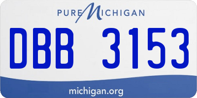 MI license plate DBB3153